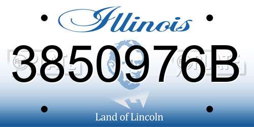 3850976B Illinois License Plate
