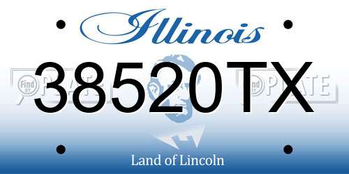 38520TX Illinois License Plate