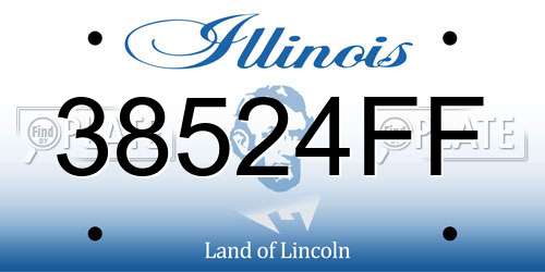 38524FF Illinois License Plate