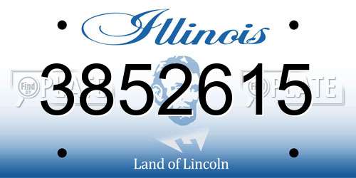 3852615 Illinois License Plate