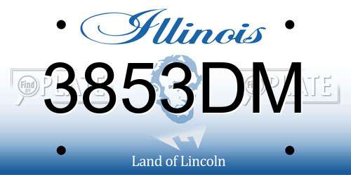3853DM Illinois License Plate