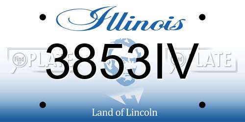 3853IV Illinois License Plate