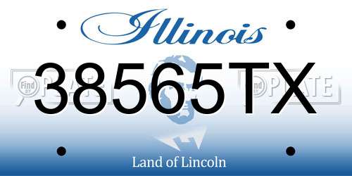 38565TX Illinois License Plate