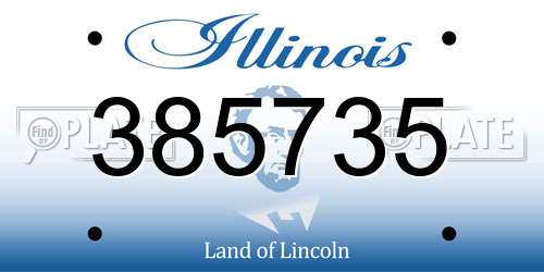 385735 Illinois License Plate