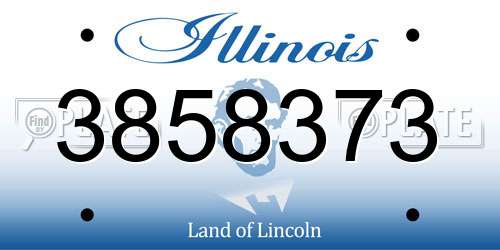 3858373 Illinois License Plate