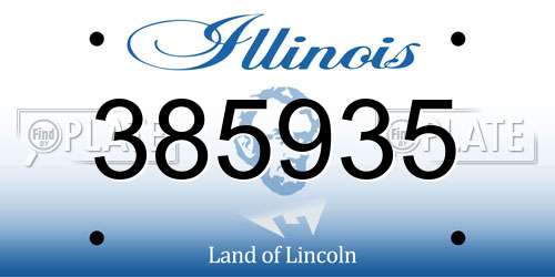 385935 Illinois License Plate