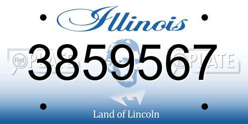 3859567 Illinois License Plate
