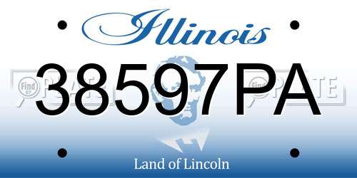 38597PA Illinois License Plate