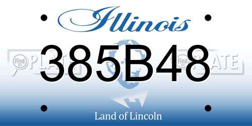 385B48 Illinois License Plate