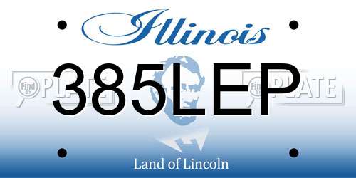 385LEP Illinois License Plate