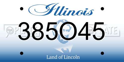 385O45 Illinois License Plate