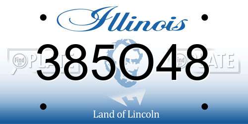 385O48 Illinois License Plate