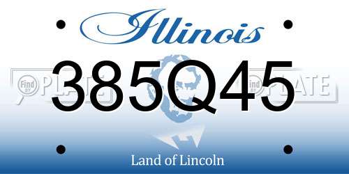 385Q45 Illinois License Plate