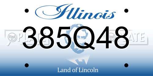 385Q48 Illinois License Plate