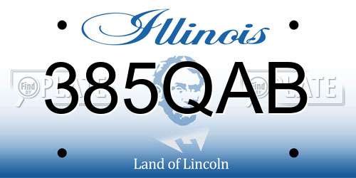 385QAB Illinois License Plate
