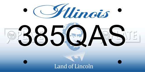 385QAS Illinois License Plate