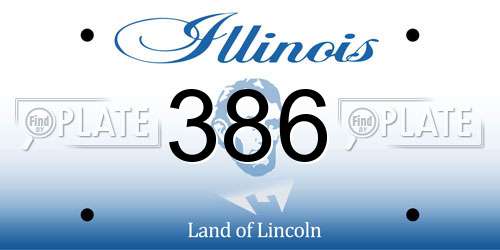 386 Illinois License Plate
