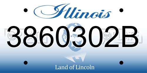3860302B Illinois License Plate