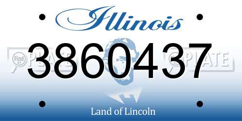 3860437 Illinois License Plate