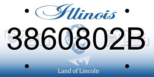 3860802B Illinois License Plate