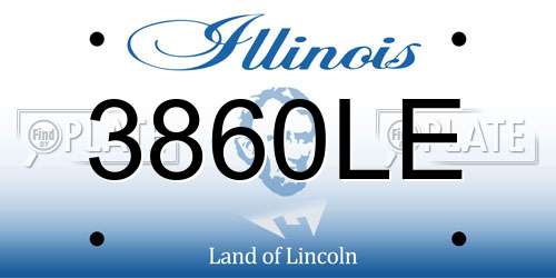 3860LE Illinois License Plate
