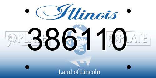 386110 Illinois License Plate