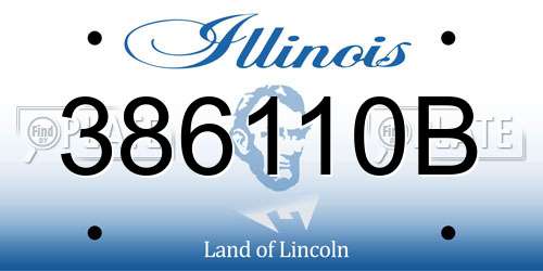 386110B Illinois License Plate