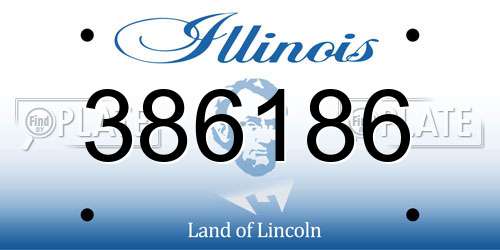 386186 Illinois License Plate