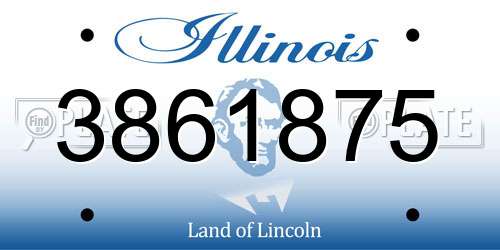 3861875 Illinois License Plate