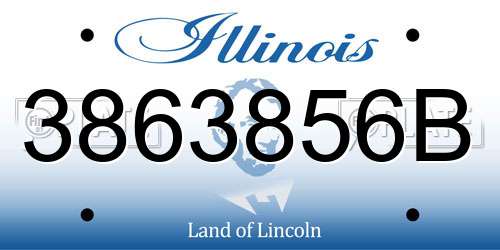 3863856B Illinois License Plate