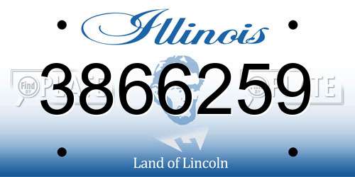 3866259 Illinois License Plate