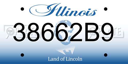 38662B9 Illinois License Plate