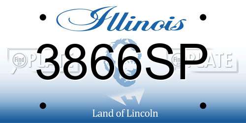 3866SP Illinois License Plate