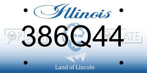 386Q44 Illinois License Plate
