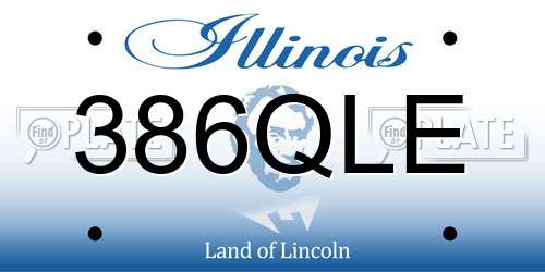 386QLE Illinois License Plate