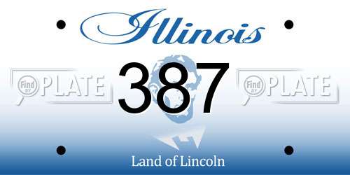 387 Illinois License Plate
