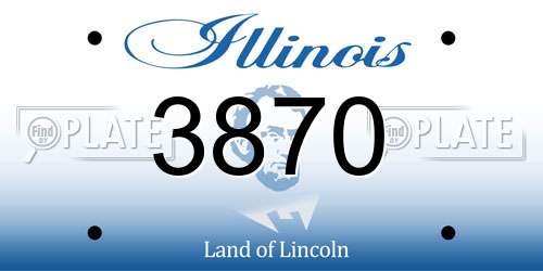 3870 Illinois License Plate