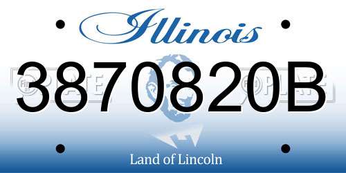 3870820B Illinois License Plate