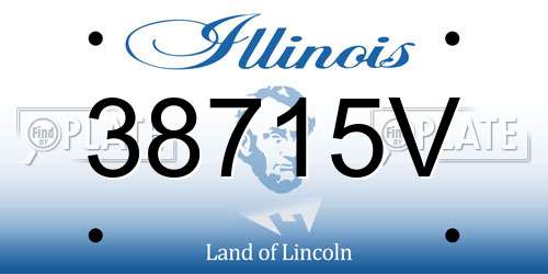 38715V Illinois License Plate