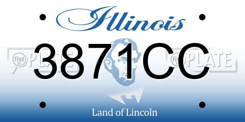 3871CC Illinois License Plate