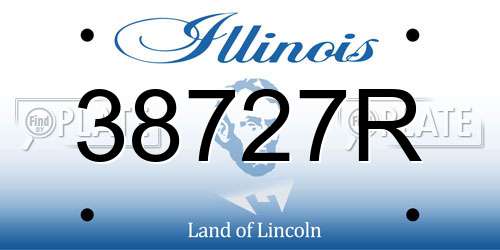 38727R Illinois License Plate