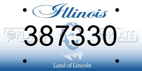 387330 Illinois License Plate