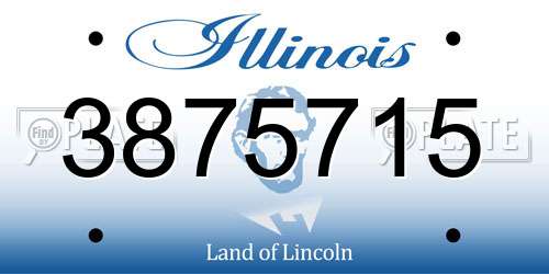 3875715 Illinois License Plate