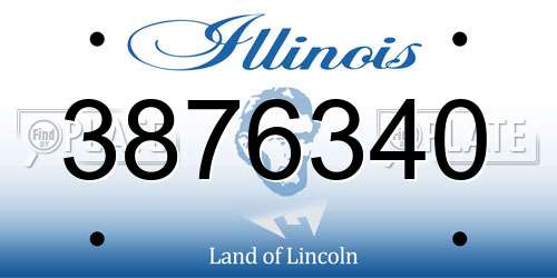 3876340 Illinois License Plate