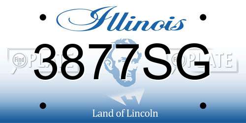 3877SG Illinois License Plate