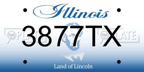 3877TX Illinois License Plate