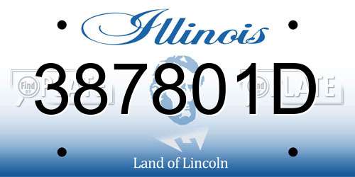 387801D Illinois License Plate