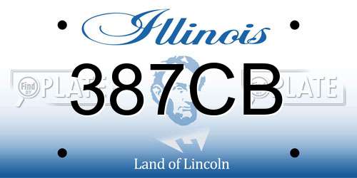 387CB Illinois License Plate
