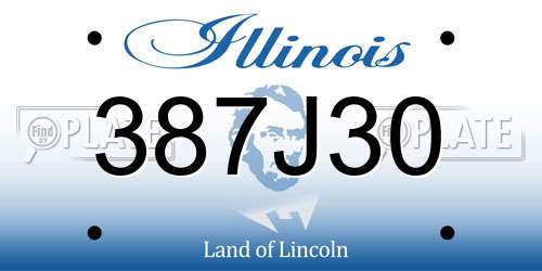 387J30 Illinois License Plate