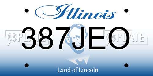 387JEO Illinois License Plate